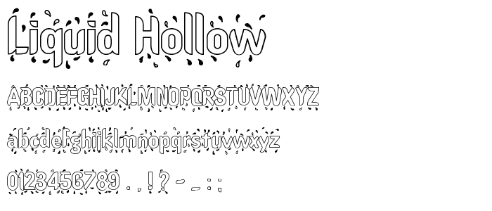 Liquid Hollow font